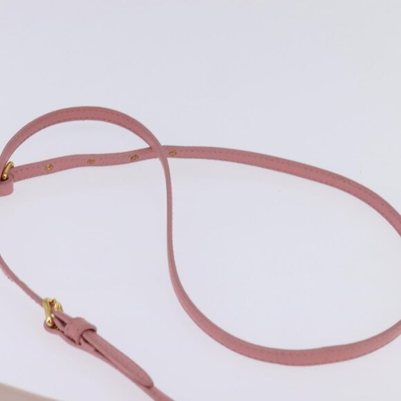 Authentic Miu Miu Madras Shoulder Bag Leather Pink Gold - Picture 15 of 16